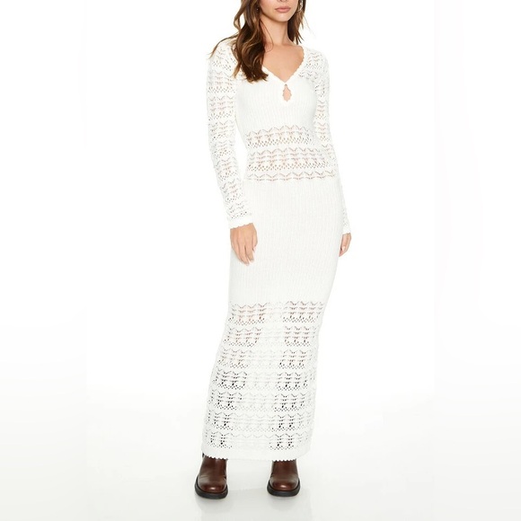 Forever 21 Open-Knit Maxi Sweater Dress - Picture 1 of 1